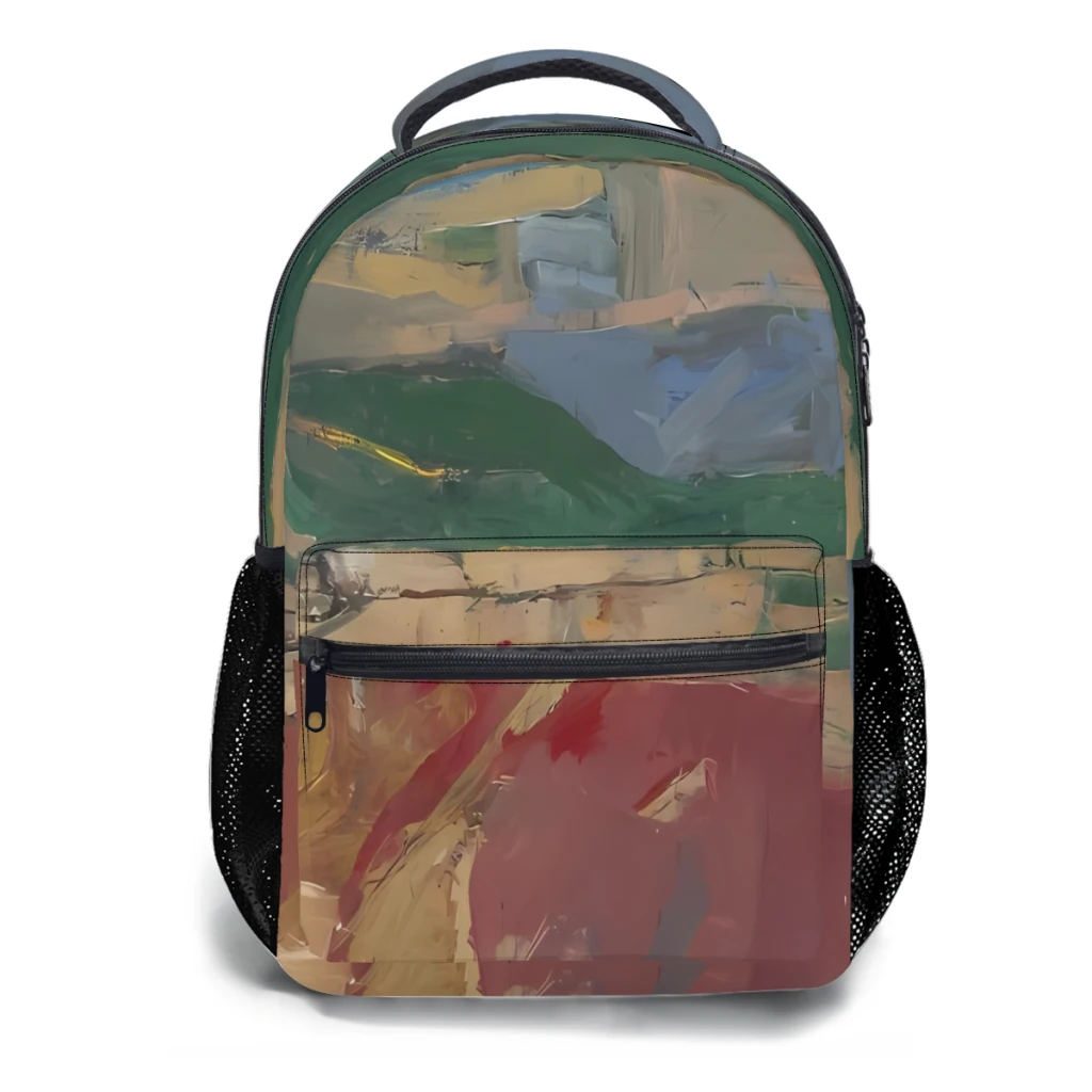 Richard Diebenkorn Cartoon School Backpack pour filles, grande capacité, étudiant, 17 po