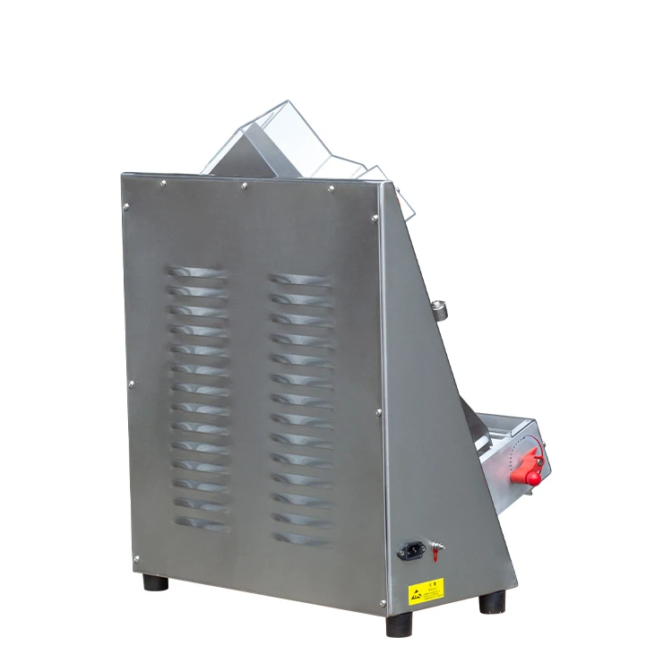 Automatische elektrische Pizzateig-Formpressmaschine, kommerzielle industrielle Krusten-Basismaschine, Aufroller
