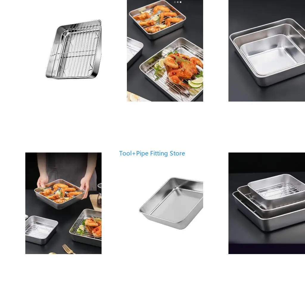 F92B Rust Proof Stainless Steel Deep Baking Sheet Home Baking Supplies For Oven Use