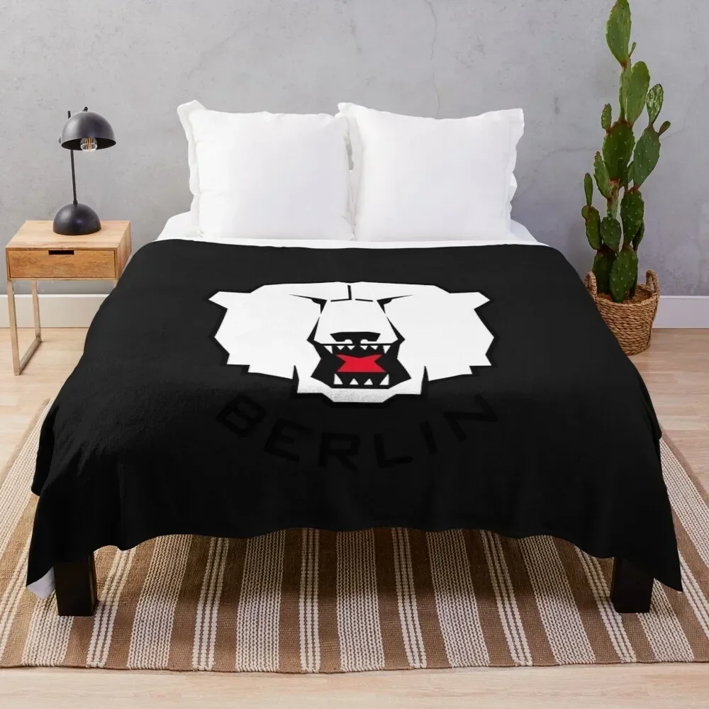 

Eisbren Berlin Hockey Classic T-Shirt Throw Blanket Portable Lightweight Blanket for Travel Camping