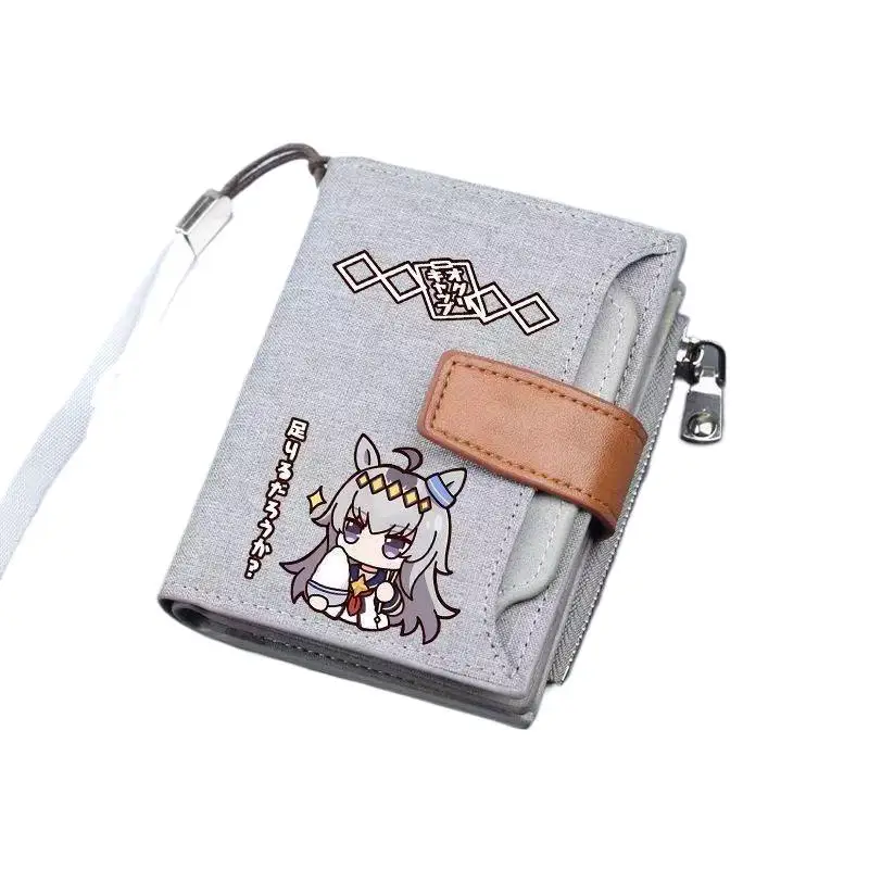 Game Umamusume: Oguri Cap Wallet Coin Id Card Pack  Anti Demagnetization Student Portable Wallets Cartoon Festival Anime Wallet