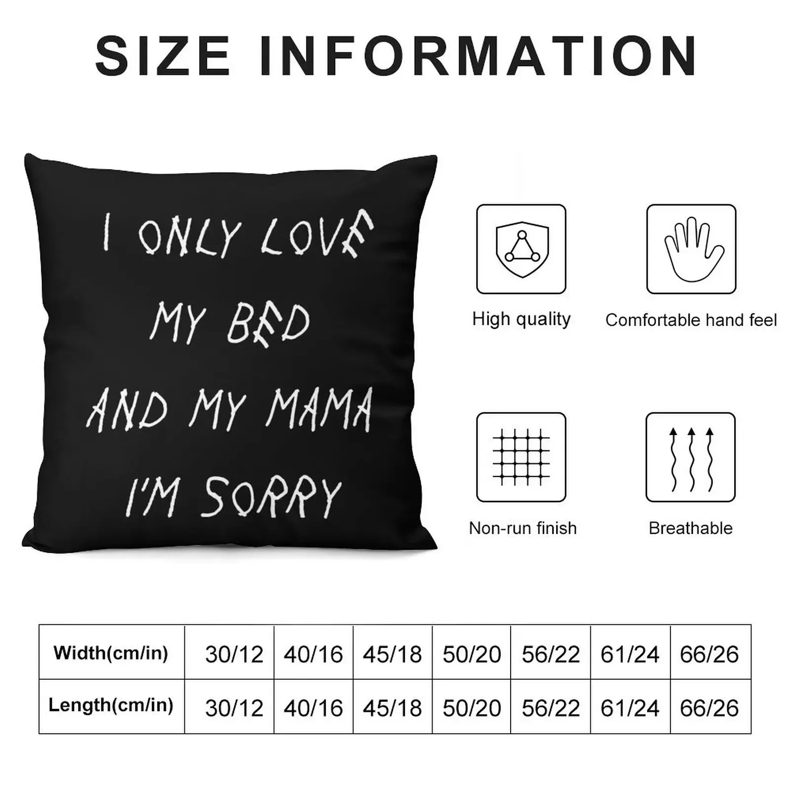 I Only Love My Bed And My Mama I'm Sorry Drake Lyrics God's Plan Throw Pillow pillow cover christmas pillow