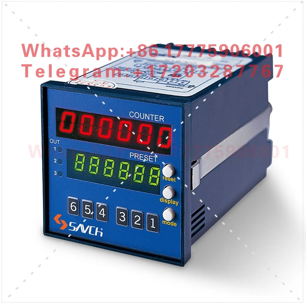 Sanqi counter CA-62K six-bit digital meter counter, double-row display counting table