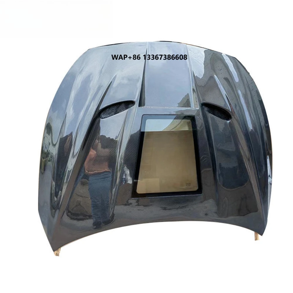 

Carbon Fiber Car Hood with Central Transparent Section, Suitable for Upgrade Q60 V37 /2017-2022 Model Engine Hood