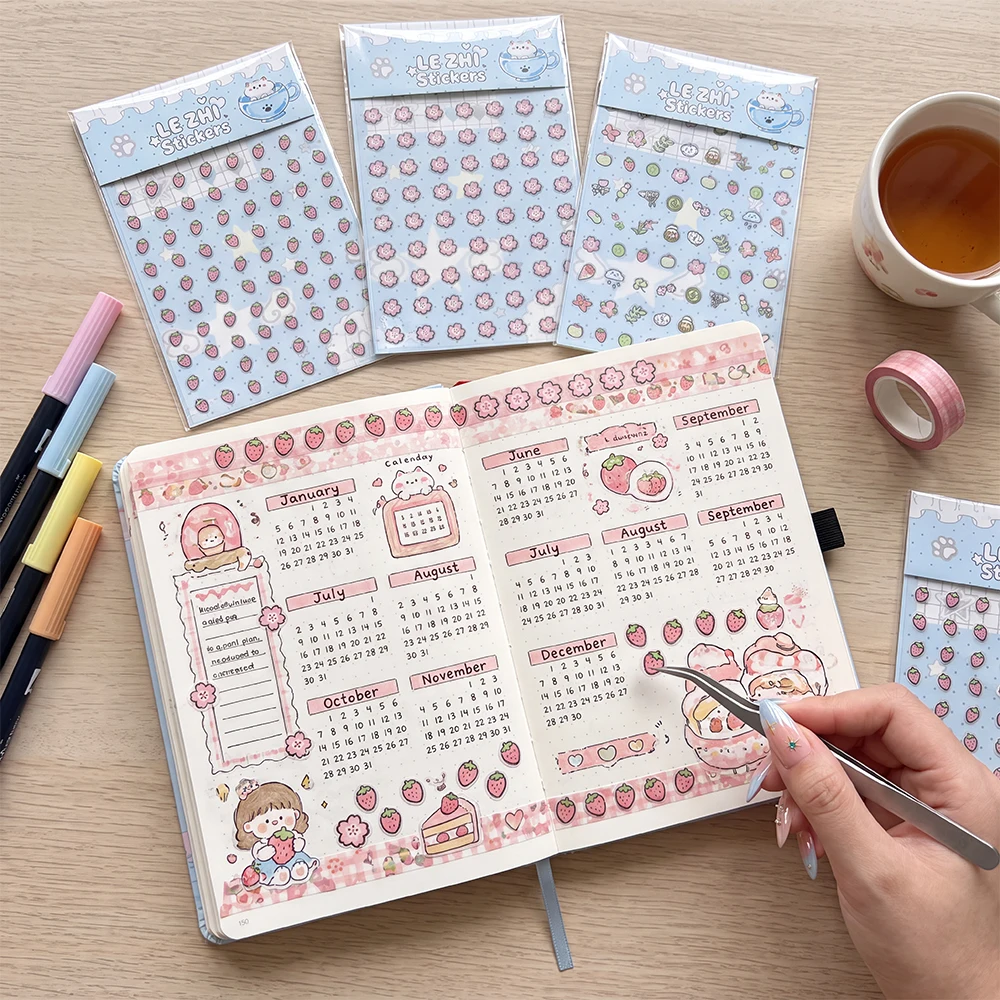 Nail Art Strawberry - Y2K Niedliche Erdbeer-Blumen-Dekorationsaufkleber Kawaii Kleine Aufkleber