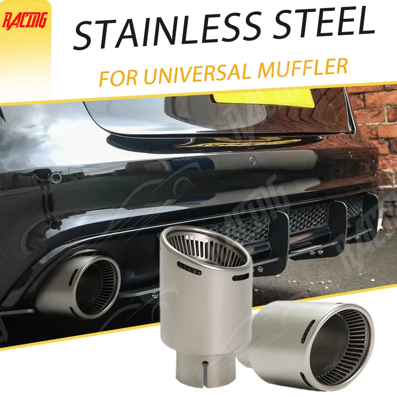 

1 шт., 89 мм, выхлопная труба из нержавеющей стали, автомобильные аксессуары для авто, модифицированный универсальный автомобильный глушитель, труба глушителя, наконечник