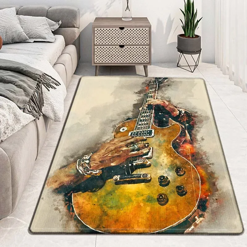 Violin Guitar musical instrument Carpet Doormat Footpad Bath Kitchen Floor Decoration LivingRoom Carpet Bathroom Anti-slip Rug