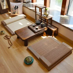 Natural bamboo silk Zen meditation mat for home yoga mat Japanese style room Kneeling pad breathable comfortable tearoom Cushion