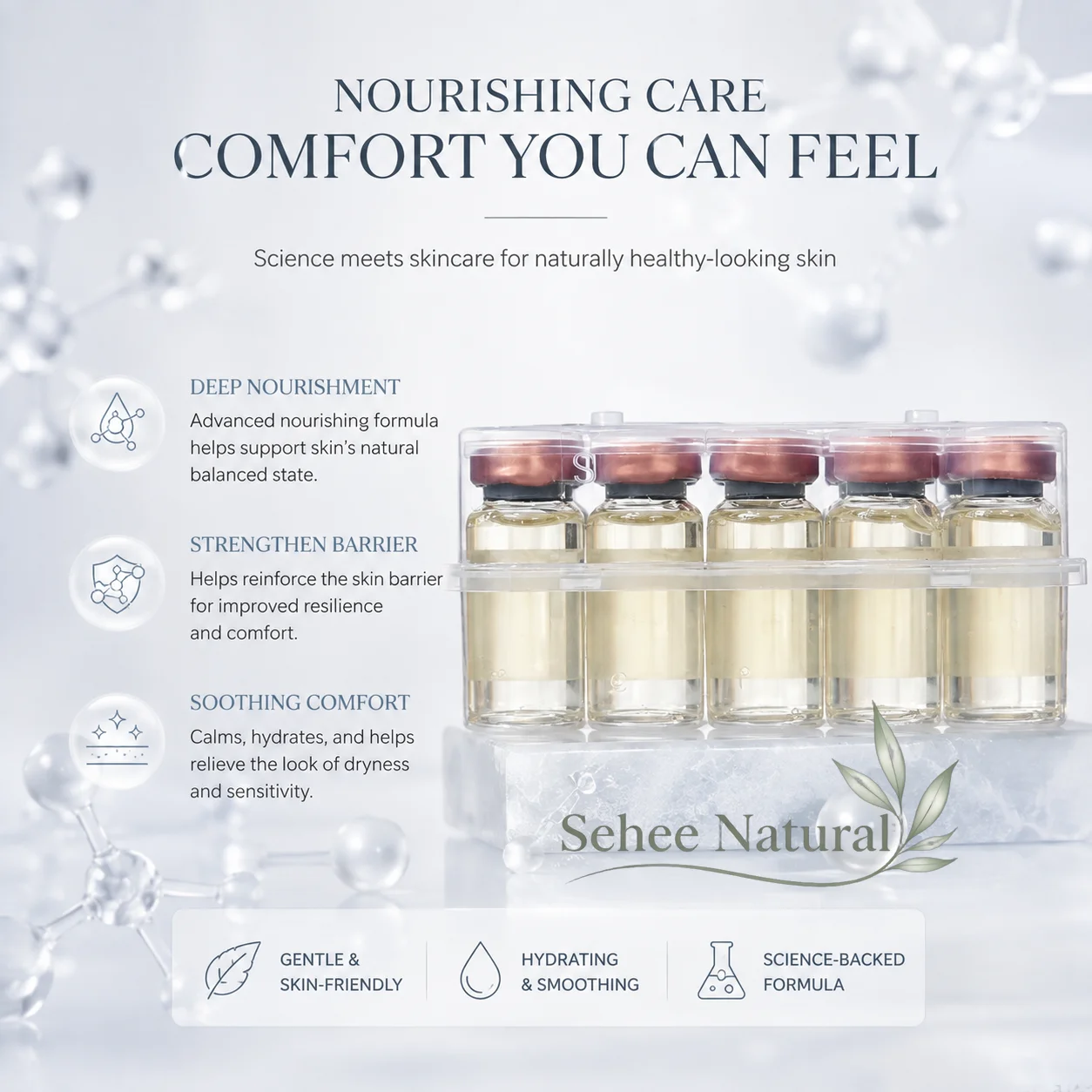 Placenta Facial Essence Serum Deep Moisturizing Nourishing Firming Skin Care Hydrating Smoothing Face Serum for Dry Dull Skin