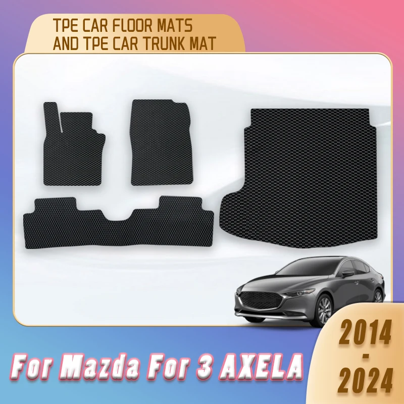 

Автомобильные коврики TPE, коврики в багажник для Mazda 3 AXELA 2014 2015 2016 2017 2018 2019 2020 2021 2022 2023 2024, аксессуары для интерьера