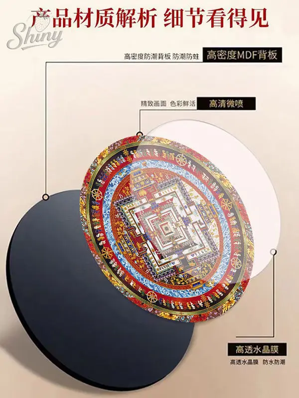 New Buddhism supply tibet buddhist Kalachakra Mandala Mantra Scripture holy display altar family bless temple monk worship view 4
