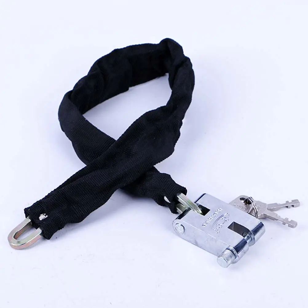 

Прочный цепной замок из плетеной нержавеющей стали 130 см для улицы, велосипедный противоугонный тросовый замок, легкий портативный замок для безопасности велосипеда