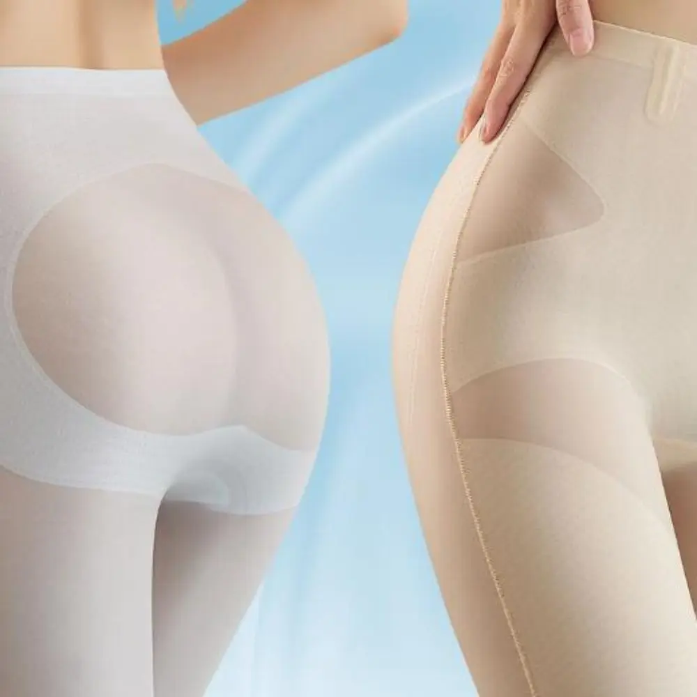 Breathable Ultra Thin Cooling Pants Seamless Hip Lift Tummy Control Shapewear High Elasticity Solid Color