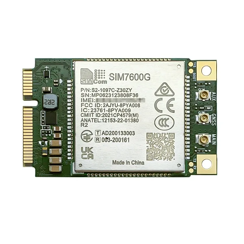 New SIMCOM SIM7600G LTE Cat1 MINI PCIE Module Global Band LTE-FDD B1/B2/B3/B4/B5/B7/B8/B12/B13/B18/B19/B20/B25/B26/B28/B66