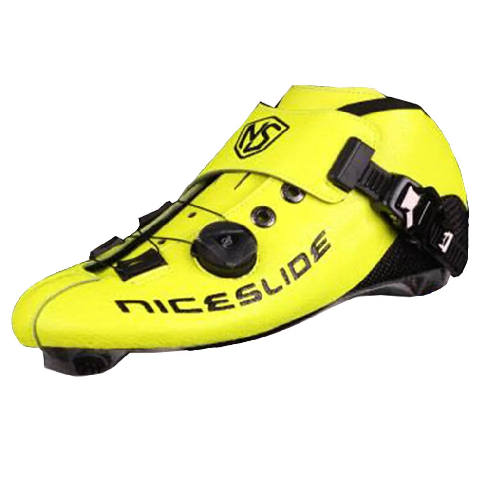 1Pair Original Niceslide Speed Inline Skate Boots Self locking Carbon Fiber Professional Competition Speeding Skate Race Skating