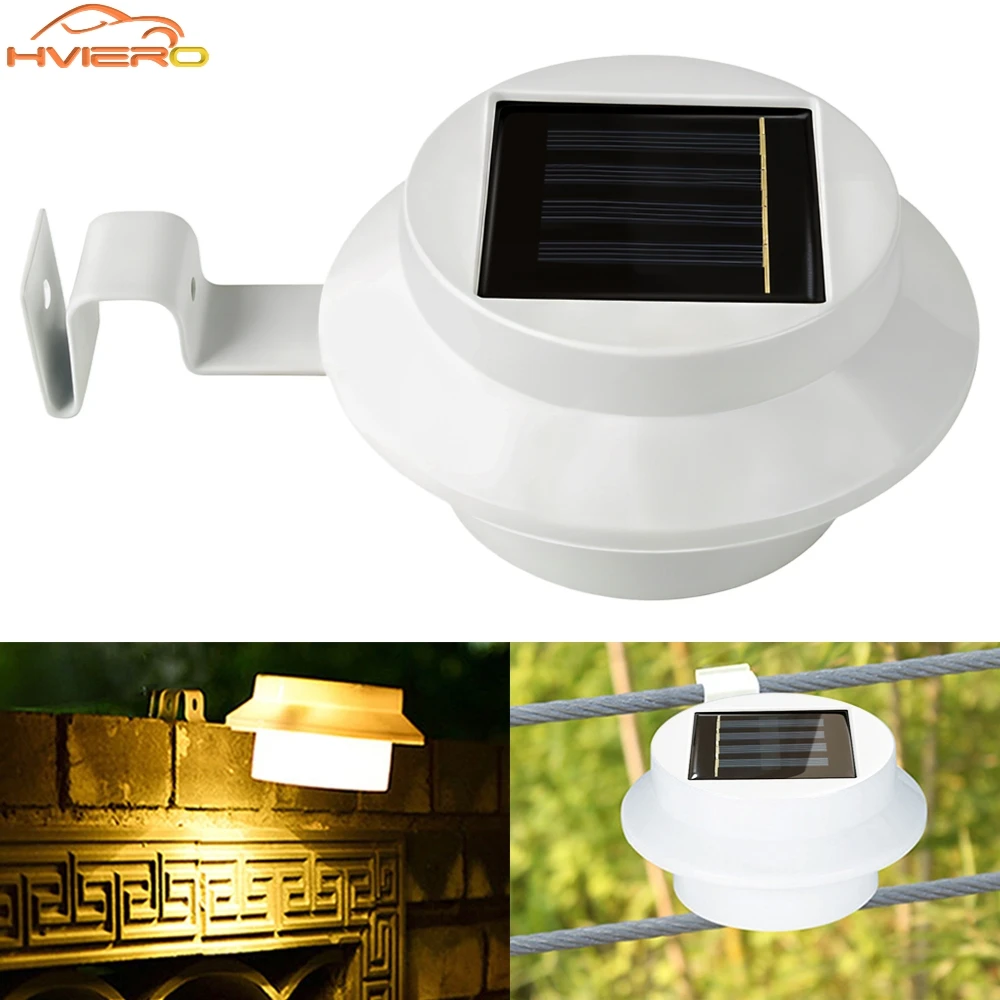 

Solar Outdoor Night Light 3LED Corridor Garden Courtyard Waterproof House Fence Villa Street Eave Lawn Park Decoration Wall Lamp