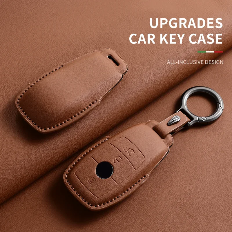 

"Full Flip Leather Car Remote Key Case Cover for Mercedes Benz A C E S G Class GLC CLE CLA GLB GLS GLA W177 W205 W213 W222 X167"