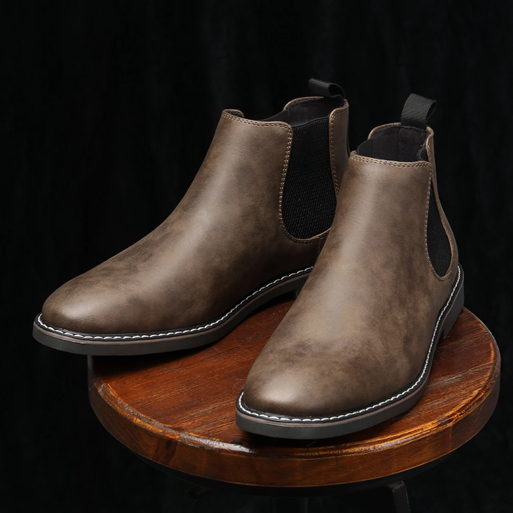 40~46 Men Chelsea Boots Brand Retro Comfortable Fashion Men Boots