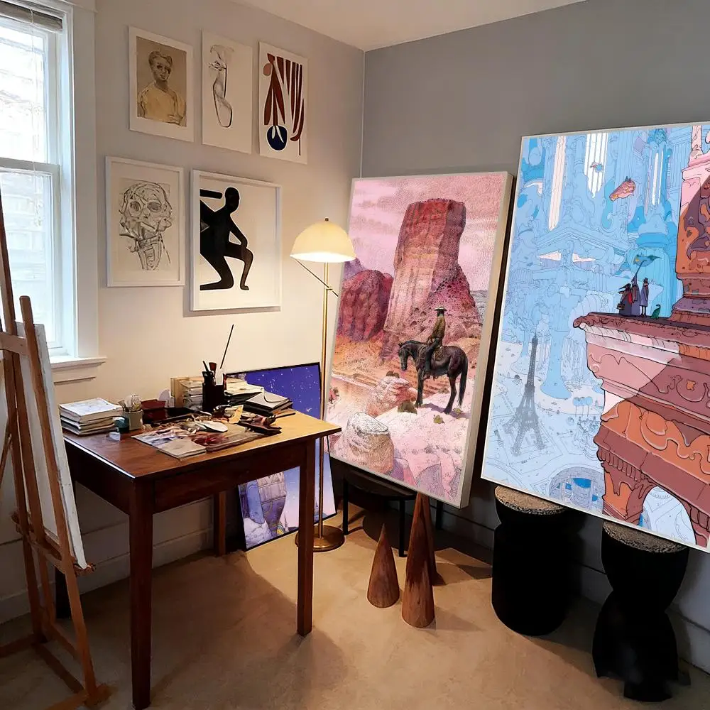 Frameless Poster Home self- waterproof wall sticker, aesthetic decor for living room, bedroom and bar M-Moebius (Jean Giraud) - view 2