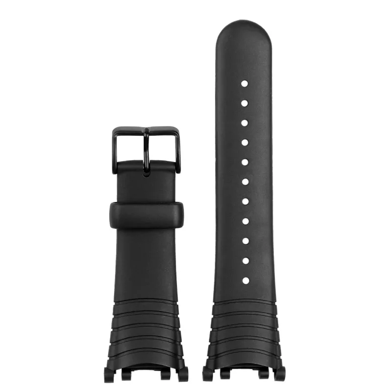 For SUUNTO VECTOR Black rubber watchband silicone Men's watch strap Pin Buckle accessories soft waterproof Feed tool screw rod