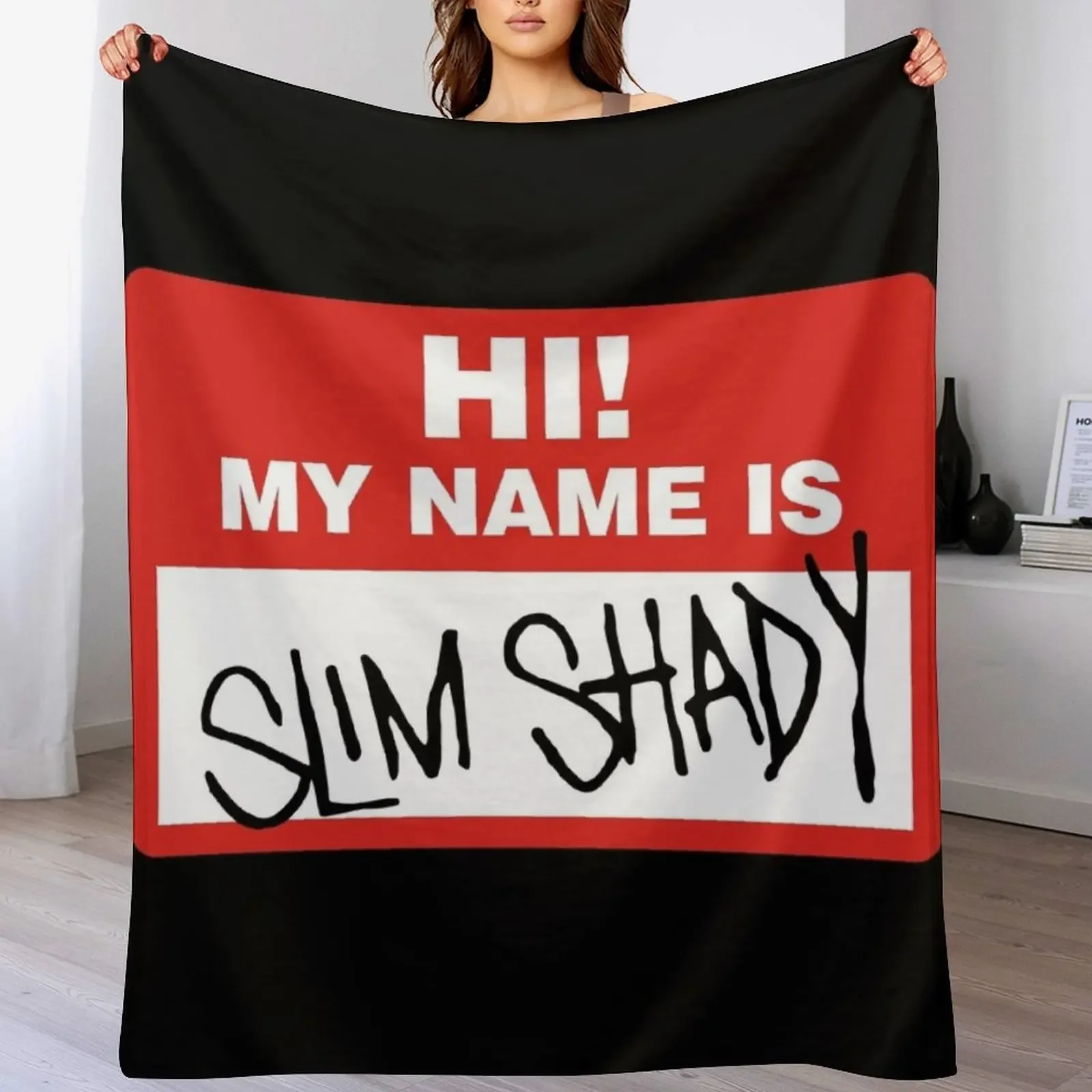 My name is Slim Shady Throw Blanket Flannel for babies Custom wednesday Blankets