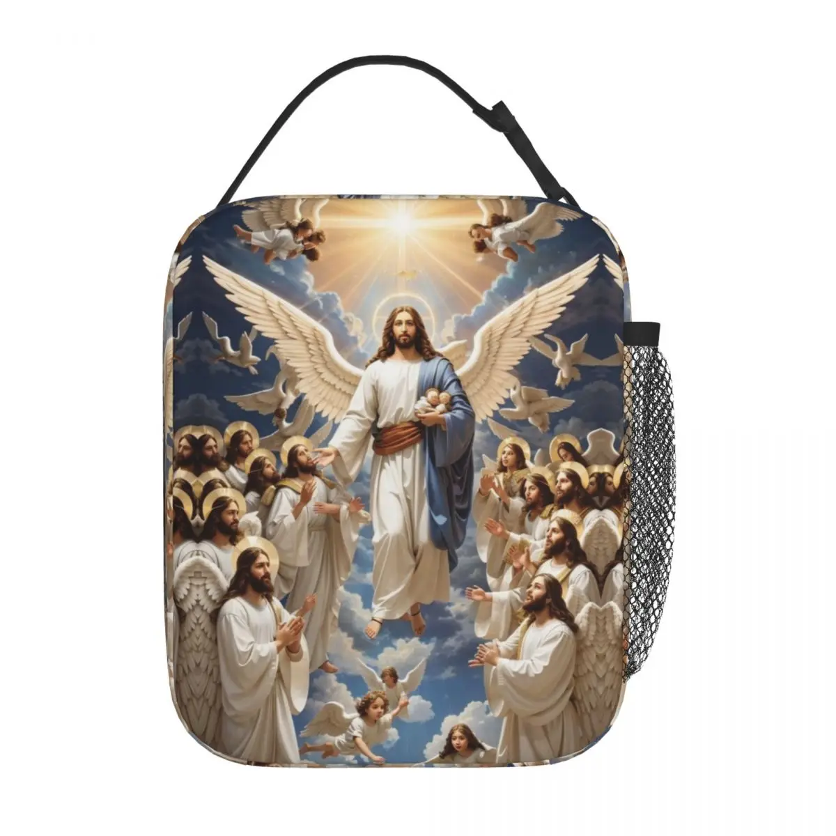 Sac à Déjeuner Isotherme pour Voyage, Accessoire Catholique Jésus-Christ, Détaillants d'Ulcères Religieux, Boîtes de Rangement Alisens, Portable, Thermique