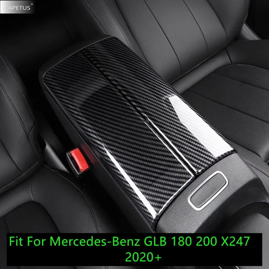 

For Benz GLB 180 200 X247 2020 - 2024 Carbon Fiber Center Console Armrest Storage Box Panel Protection Cover Trim Accessories