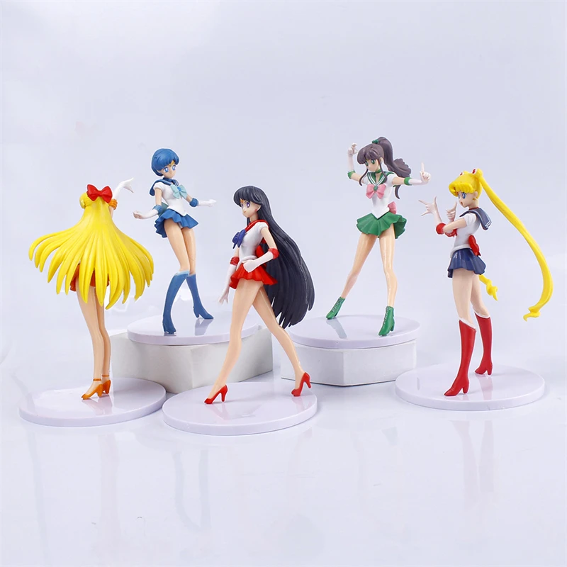 5 قطعة/المجموعة بحار القمر أنيمي الشكل اللعب Mizuno Ami Tsukino Usagi هينو ري أينو ميناكو البلاستيكية عمل تمثال نموذج دمى هدية الاطفال