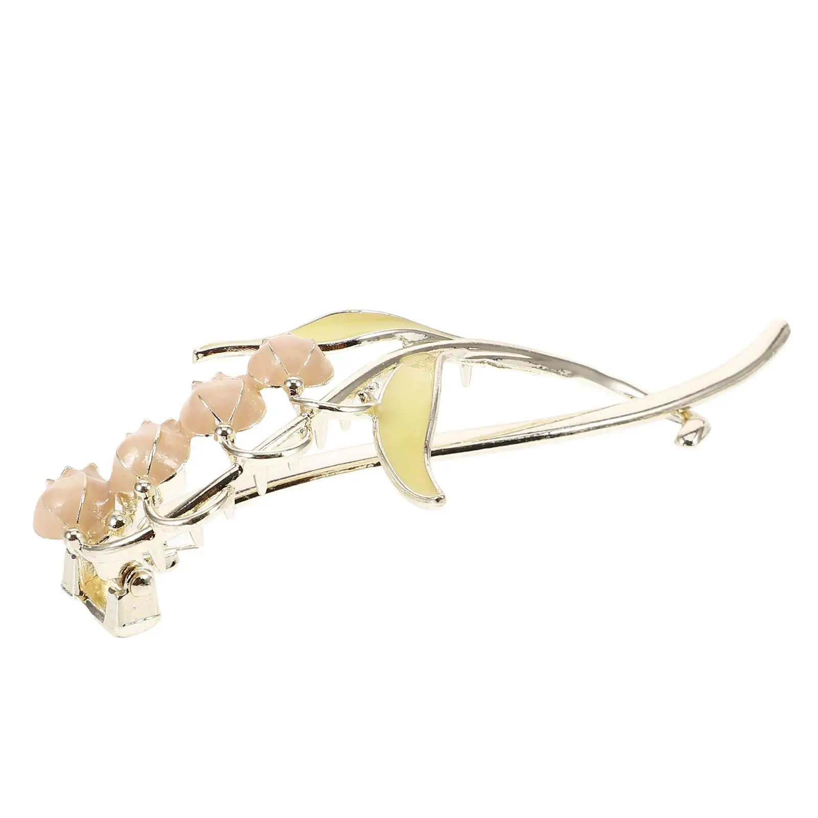 

Twist Chuck Hair Clip Large Frog Buckle Pink Bell Flower Decorative Clips Women Girls French Barrette Thick Hair Pins Non Slip