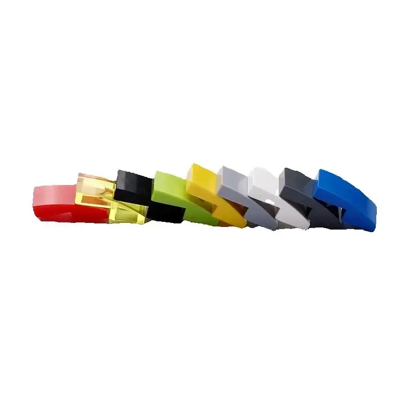 10 Stück 11477 67128 Gebogene 2x1x2/3 Steigungswinkelsteine, Farbige MOC-Zubehörteile, Kompatibel mit Bausteinen, DIY-Kinderspielzeug-Montageteile