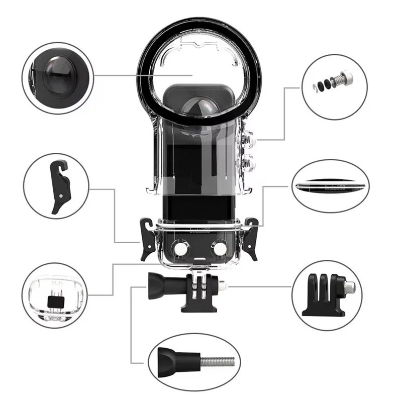 

AT93-Waterproof Diving Protective Case For Insta360 X4 Camera Underwater Housing Cover Anti-Scratch Diving Protective Shell