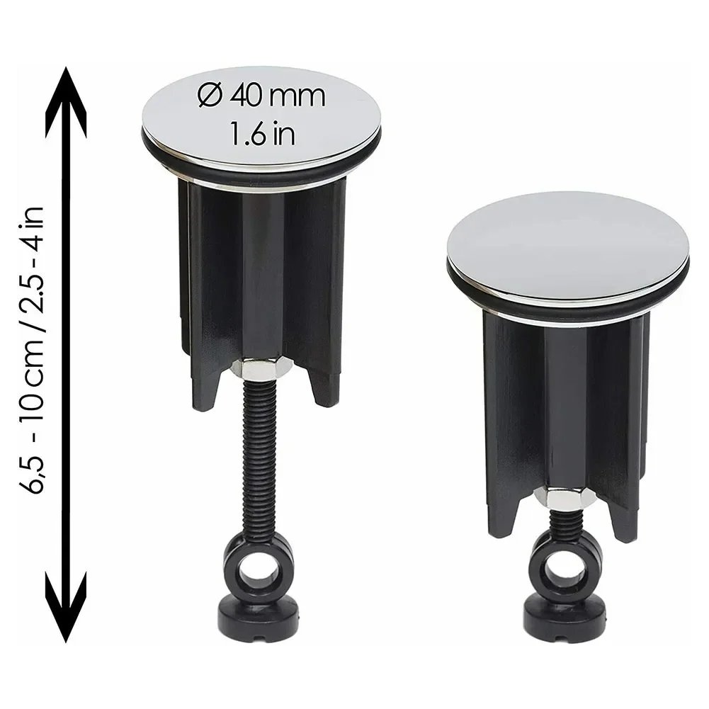Bathroom & Kitchen Accessories Drain Plug 40mm - Universal Bathroom Sink Wash Basin Pop-Up Stopper Manual Lift Spare