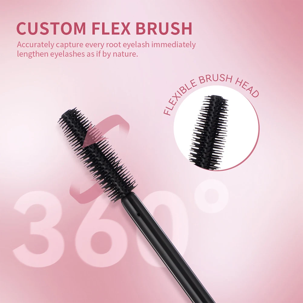 1PCS Mascara arricciante naturale Spazzole mascara a prova di sbavature a lunga durata Allunga le ciglia Mascara impermeabile ad asciugatura rapida Cosmetici