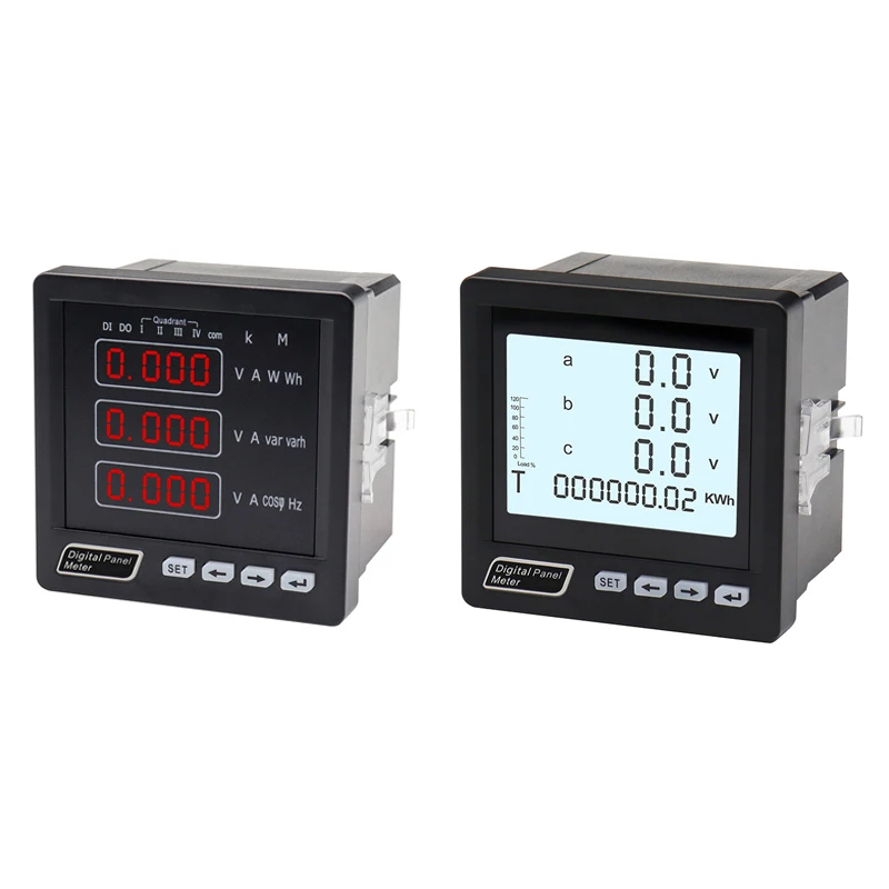 

AC450V 5A 3 phase LCD multifunction meter power factor energy KWh three pahse ampere voltage Watt panel meter with RS485