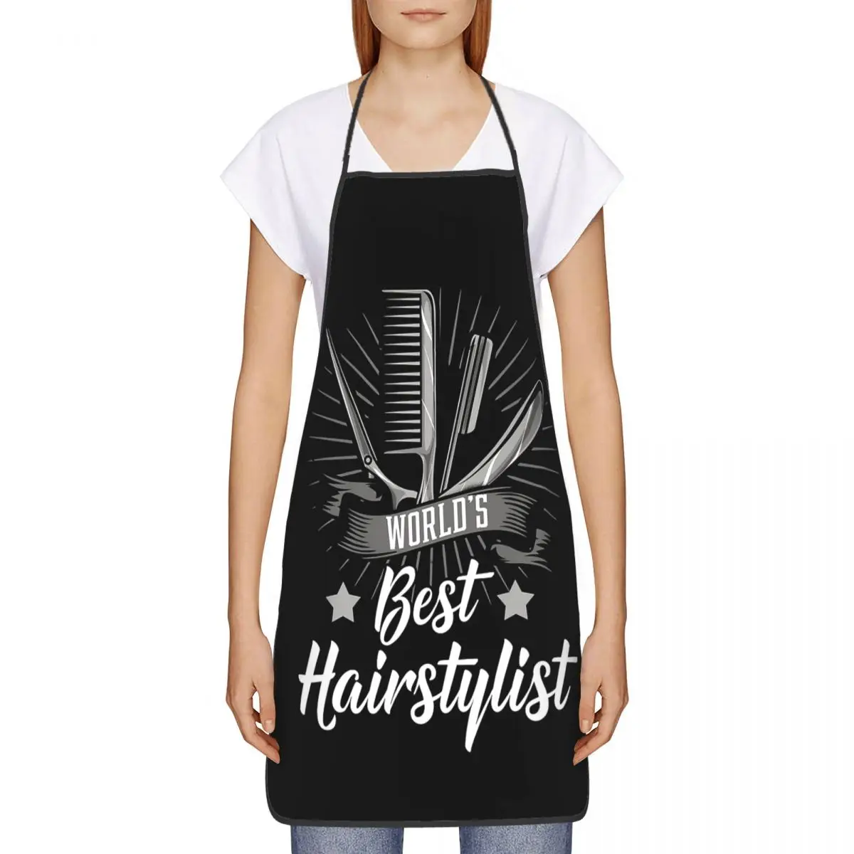 Bib Best Hairstylist Aprons for Men Women Unisex Chef Cooking Kitchen Barber Hairdresser Scissors Tablier Cuisine Gardening