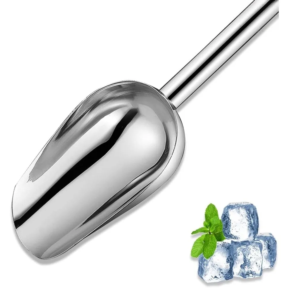 Pala de acero inoxidable de 1/3 piezas, pala de hielo multifuncional de Metal, cuchara medidora de alimentos, pala de harina de café, accesorios de cocina