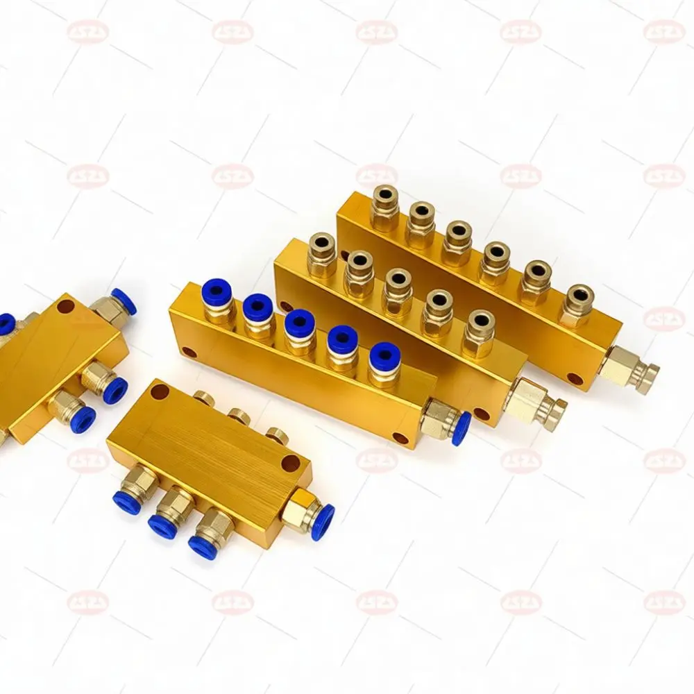 For Sunzi Hydraulic Oil Distributor Adjustable Flow Block Quick Fitting Manifold Industrial Lubrication Device