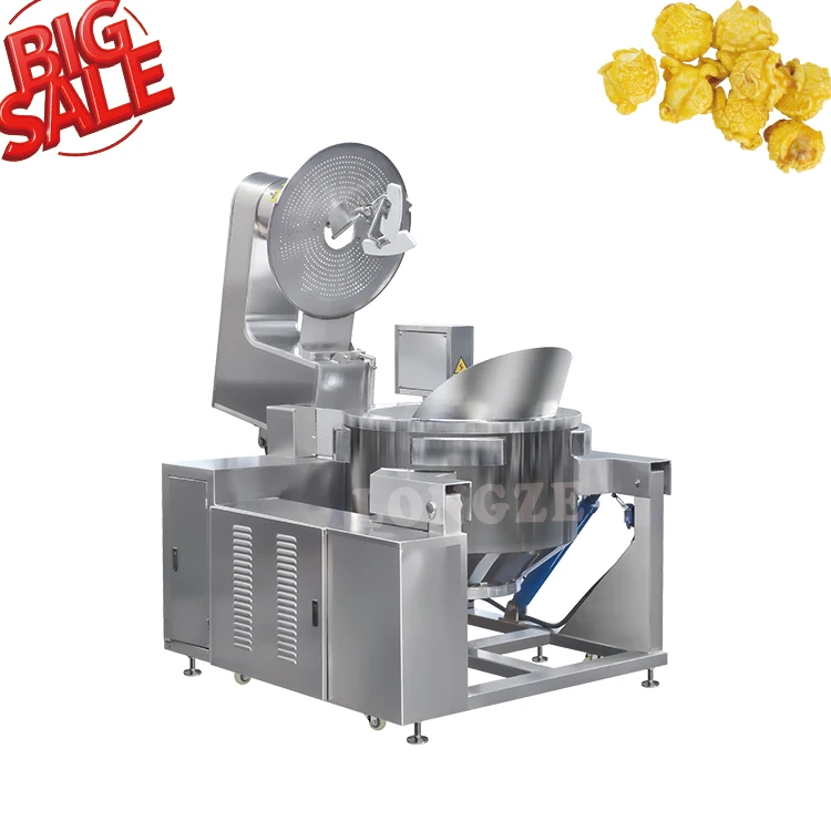 Best Rated Industrial Commercial Automatic Gas Electric Heating Type Sweet Caramel Mushroom Popcorn Making Kettle Machine