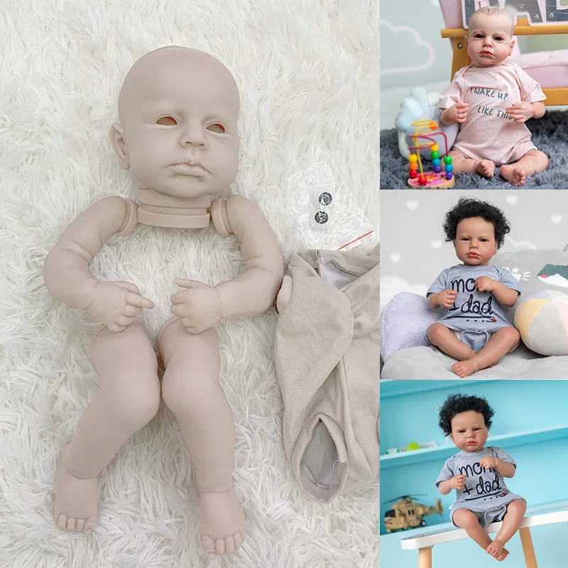 

20Inch Loulou Awake Reborn Doll Kit Baby Unpainted Doll Parts DIY Blank fresh color soft touch