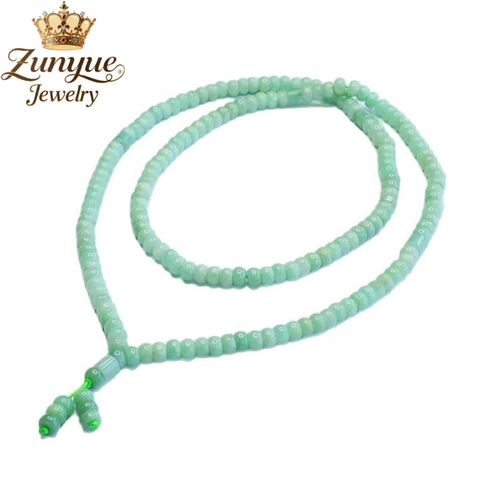 Natural Burmese A-Grade Jadeite Abacus Bead Necklace Luxury Quality Jewelry Fashion Jewelry Charms Exquisite Elegant Popular