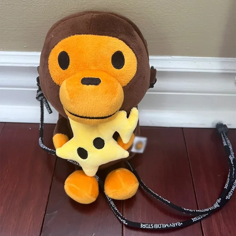 Monkey Mobile Phone Bag Milomonkey Phone Bag Shoulder Bag Monkey Holding Bananas Monkey Holding Bananas Kawayi plush doll gifts