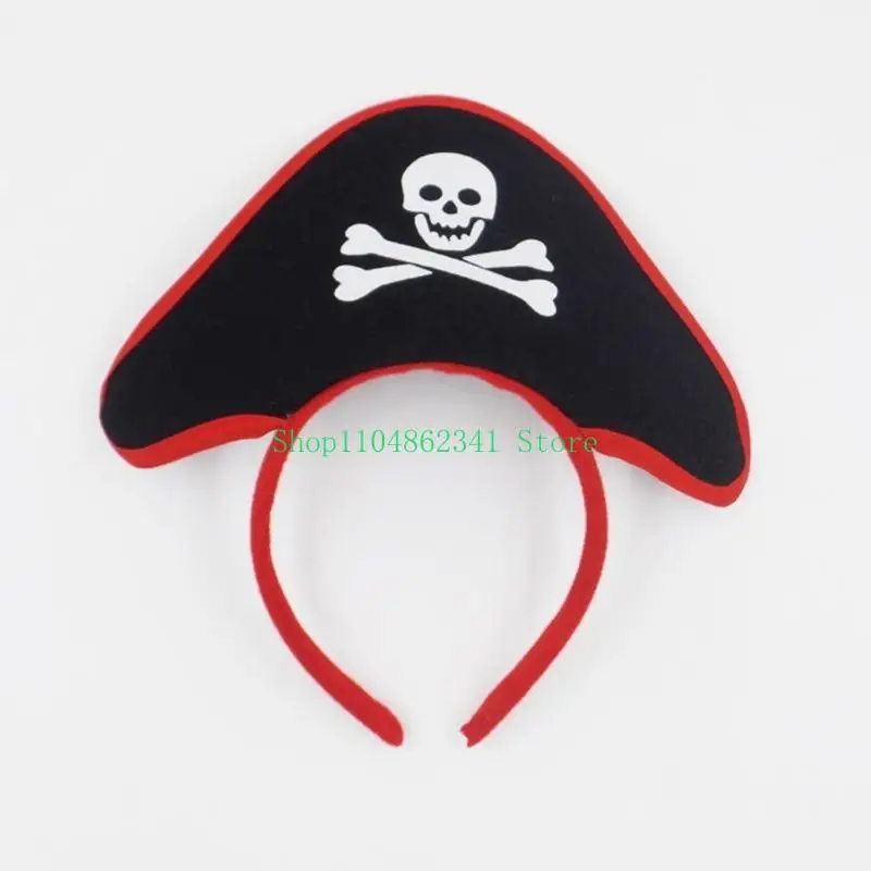 Halloween Pirate Headband Pirate Hat Headband Halloween Hair Hoop Pirate Cosplay Headpiece Day of Dead Headband