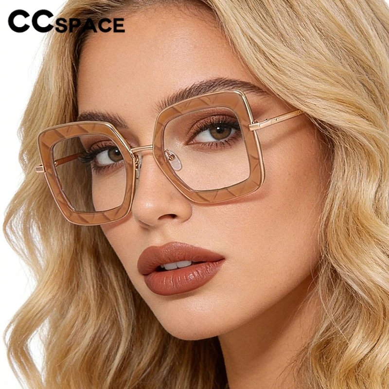 New Fashion Square Glasses For Women Retro Transparent Glasses Trendy Anti Blue Light Eyeglass Frame Optical Glasses 48200 