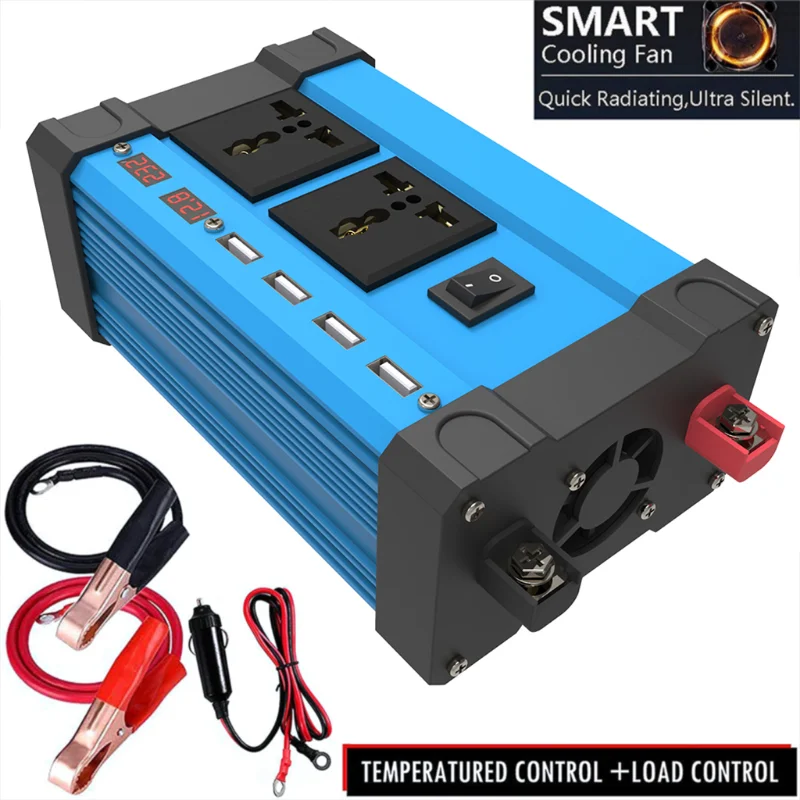 Imagem -05 - Inversor de Potência do Carro Carregador dc 12v para ac 220v 110v Conversor de Onda Senoidal Interfaces Transformador de Tensão Adaptador com Usb 4000w