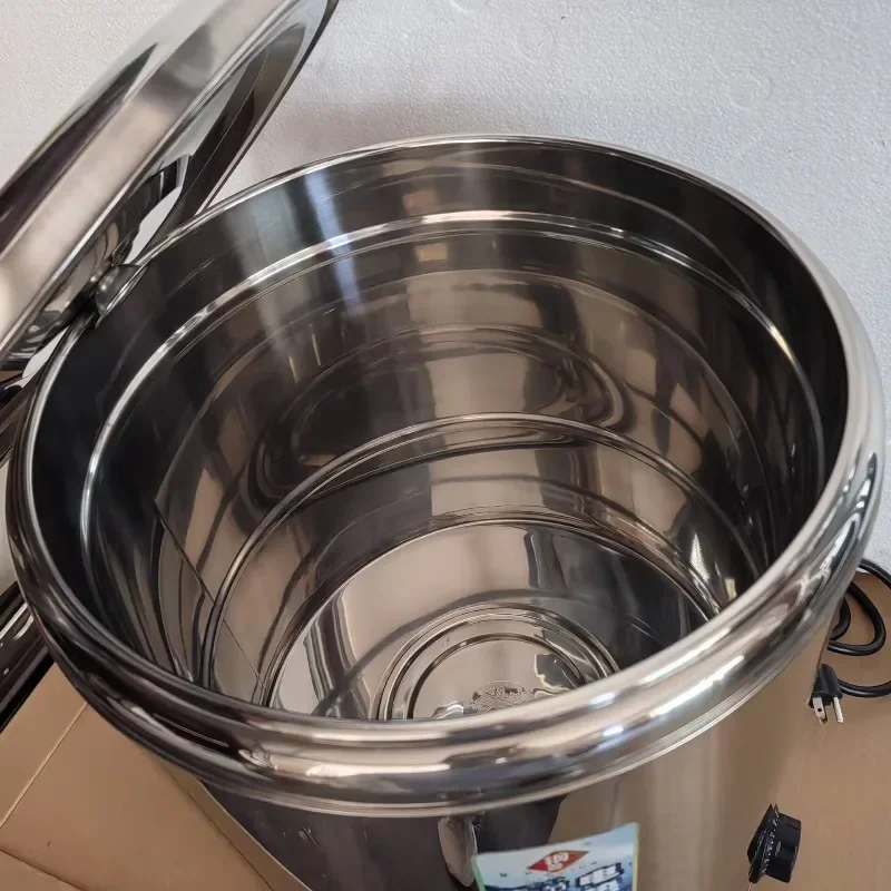 110V stainless steel heating bucket 40L boiling bucket candle liquid heating plate insulation