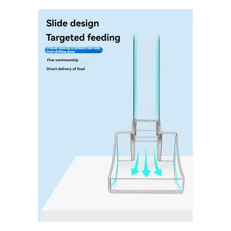 Multifunctional Large Capacity Feeder Aquarium Feeding Tube Anti-Stuck Food Dispenser Transparent Design Fish Feeder
