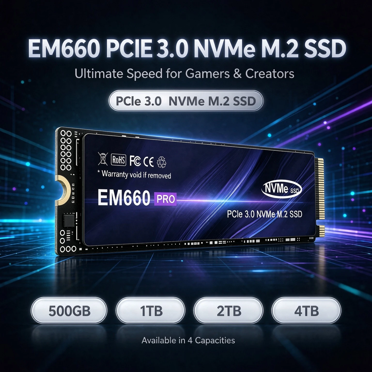 Ssd 2Tb - Original EM660 PCIe Portable External SSD