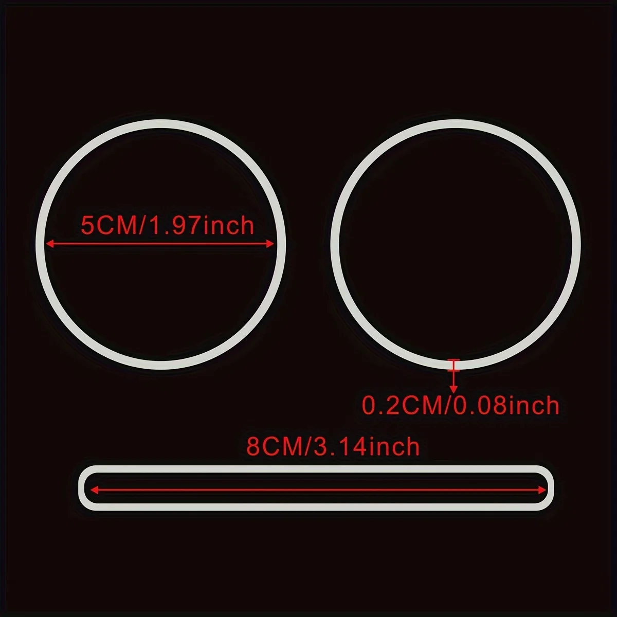 300 Pcs Rubber Bands White Color Elastic Rubber Band Industrial Supplies for Office School Stationery Supplies