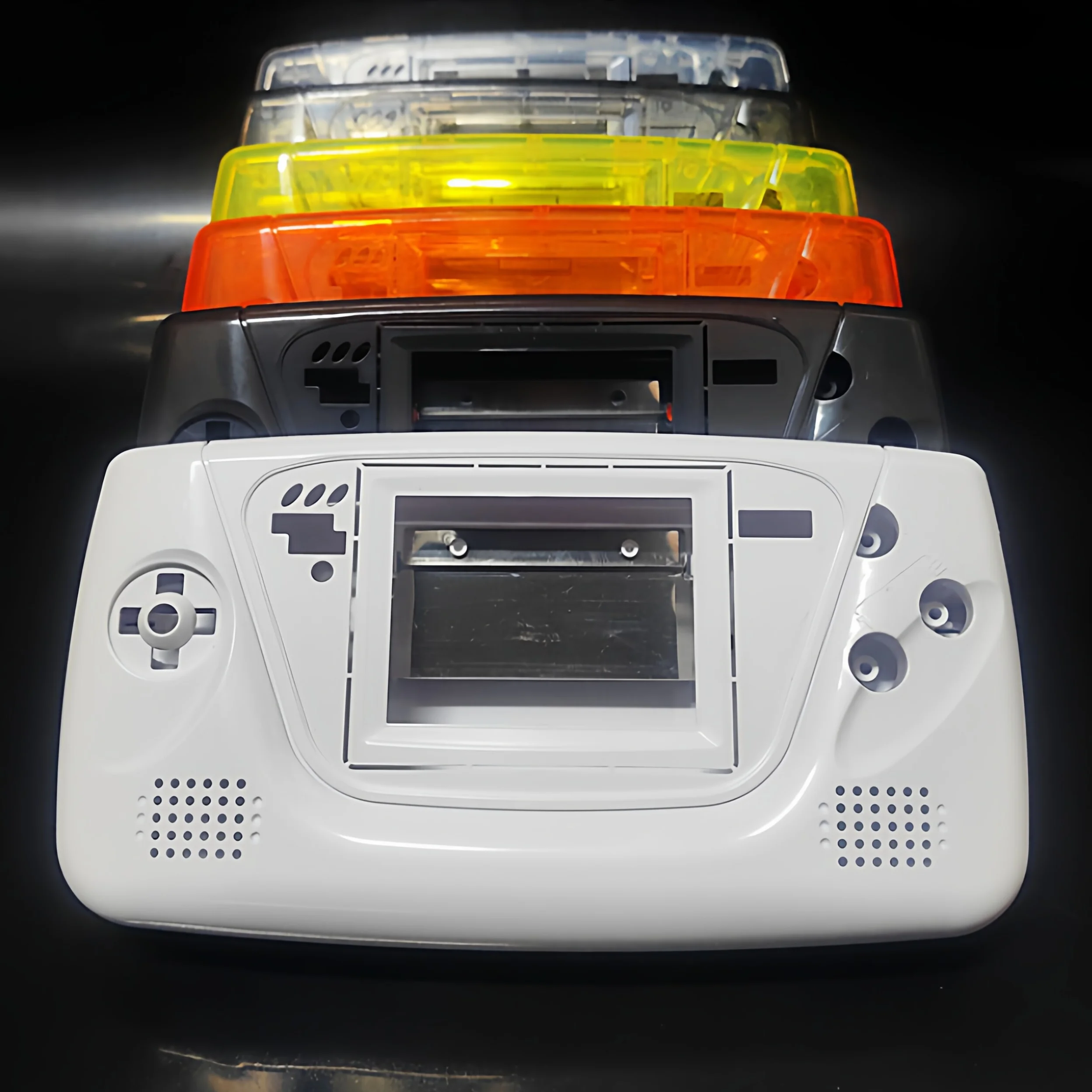 

DIY-корпус для Game Gear GG, готовый к IPS-модификации, без вырезов | Корпус ABS Pro с гибридным джойстиком и D-Pad | Дополнительный комплект пружин для корпуса аккумулятора