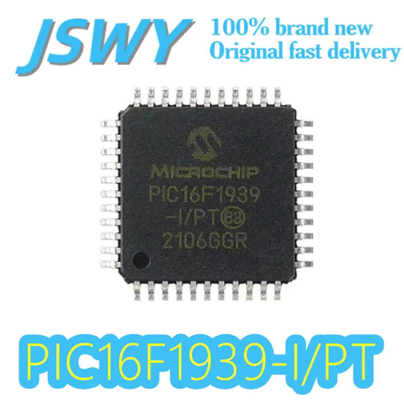 

(5/50 pieces) PIC16F1939-I/PT Silk Print PIC16F1939 Package 44-TQFP 8-bit microcontroller ultra-low power New original 32MHz